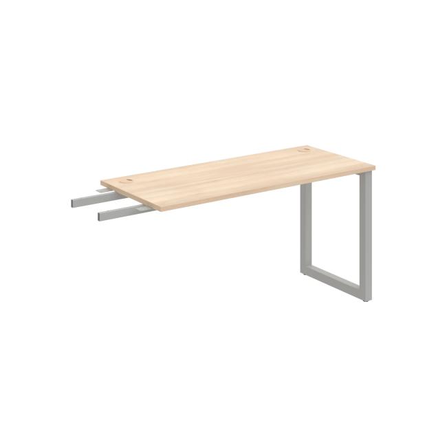 Schreibtisch UNI O, vertikal verbunden, 140x75,5x60 cm, Akazie/Grau