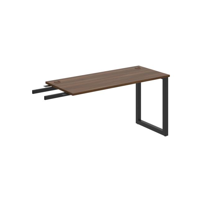 [ON919078] Schreibtisch UNI O, vertikal verbunden, 140 x 75,5 x 60 cm, Walnuss/Schwarz