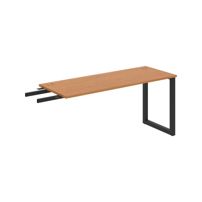 Schreibtisch UNI O, vertikal verbunden, 160 x 75,5 x 60 cm, Erle/Schwarz
