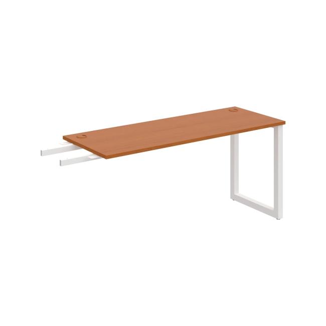 Schreibtisch UNI O, vertikal verbunden, 160 x 75,5 x 60 cm, Kirsche/Weiß