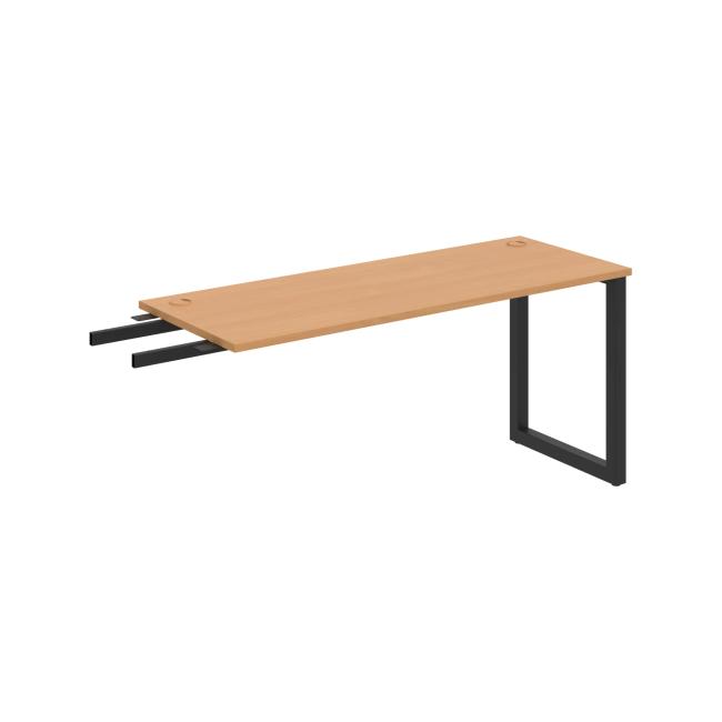Schreibtisch UNI O, vertikal verbunden, 160x75,5x60 cm, Buche/schwarz
