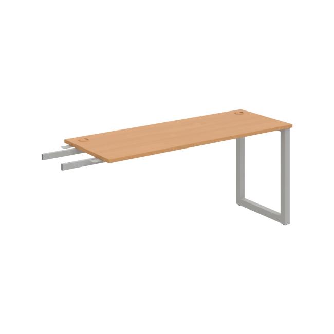 Schreibtisch UNI O, vertikal verbunden, 160x75,5x60 cm, Buche/Grau