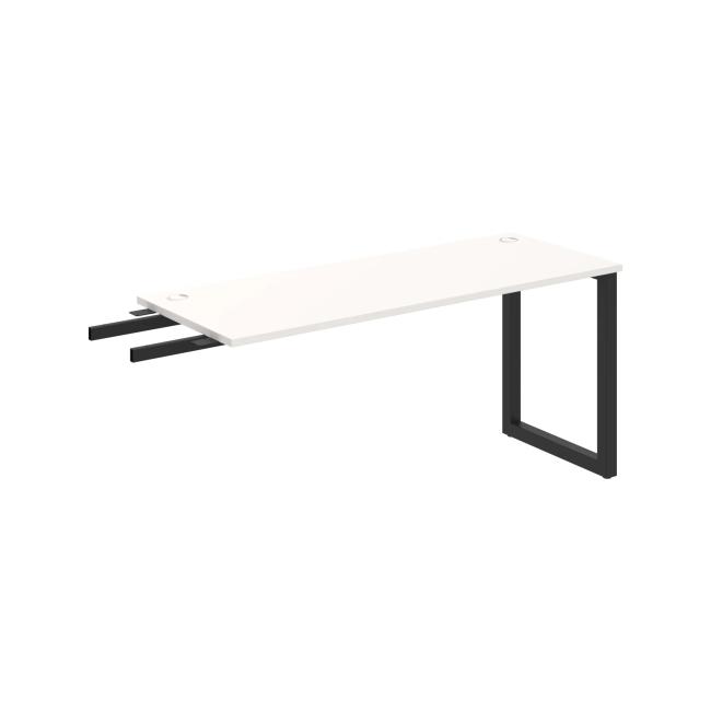 Schreibtisch UNI O, vertikal verbunden, 160x75,5x60 cm, weiß/schwarz