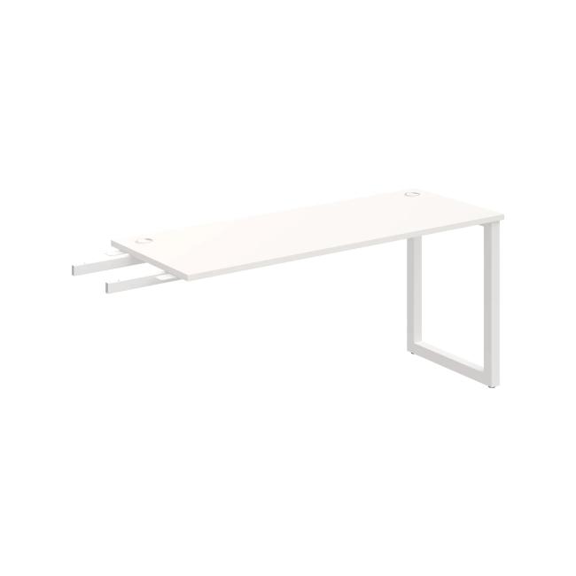 Schreibtisch UNI O, vertikal verbunden, 160 x 75,5 x 60 cm, weiß/weiß