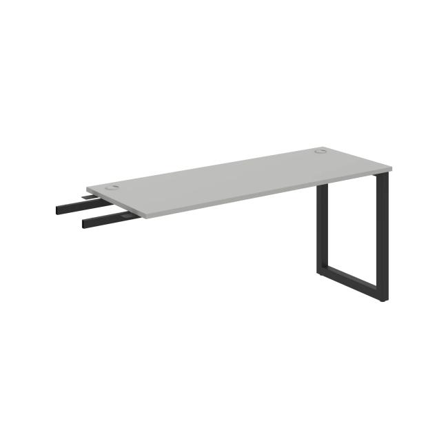 Schreibtisch UNI O, vertikal verbunden, 160x75,5x60 cm, grau/schwarz