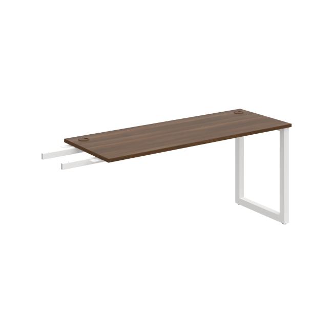 [ON919110] Schreibtisch UNI O, vertikal verbunden, 160 x 75,5 x 60 cm, Nussbaum/Weiß