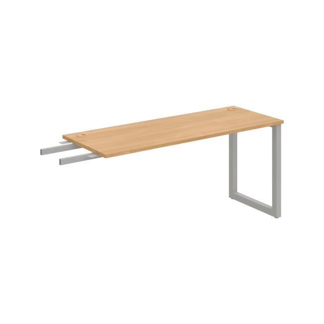 Schreibtisch UNI O, vertikal verbunden, 160x75,5x60 cm, Eiche/Grau