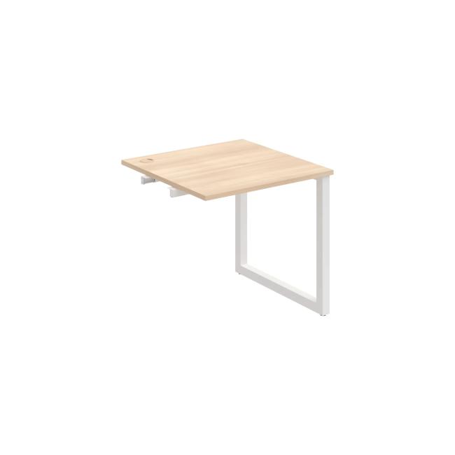 Werkbank UNI O, zum Verketten, 80x75,5x80 cm, Akazie/weiß