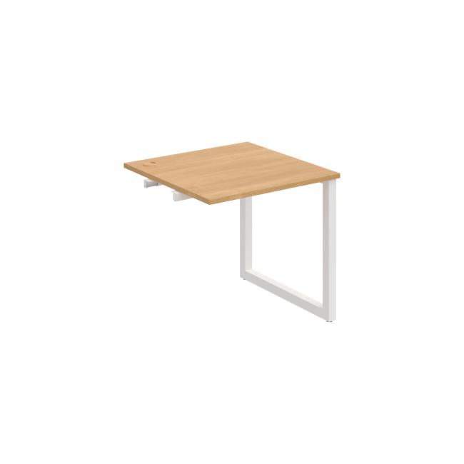 Werkbank UNI O, für Längsverkettung, 80x75,5x80 cm, Eiche/Weiß