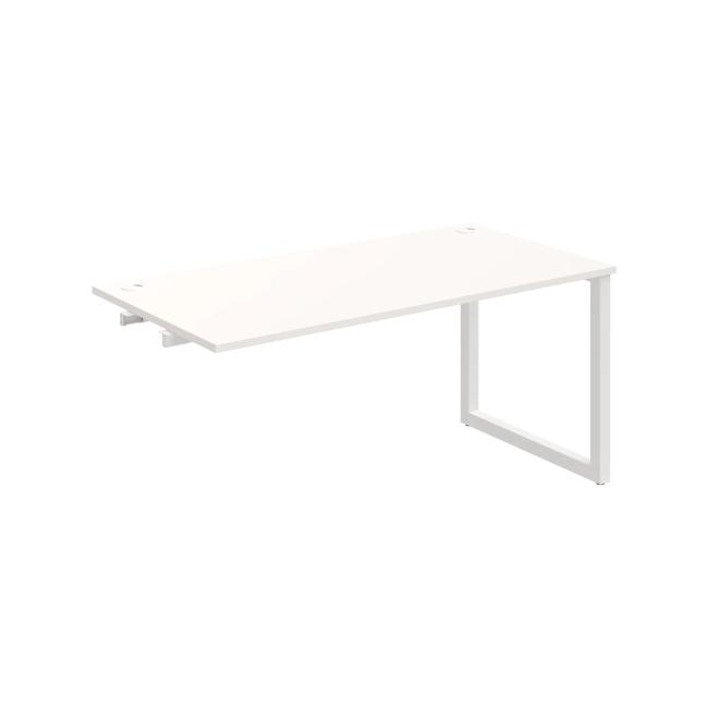 Werkbank UNI O, für Längsverkettung, 160x75,5x80 cm, weiß/weiß