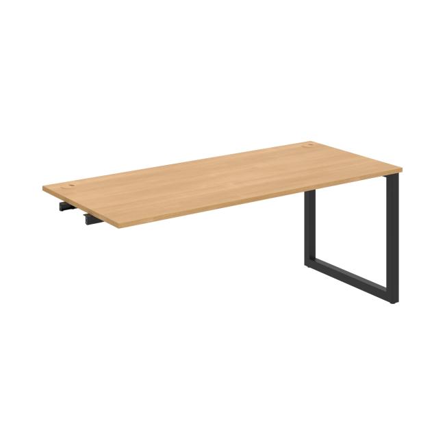 [ON919261] Werkbank UNI O, für Längsverkettung, 180x75,5x80 cm, Eiche/Schwarz