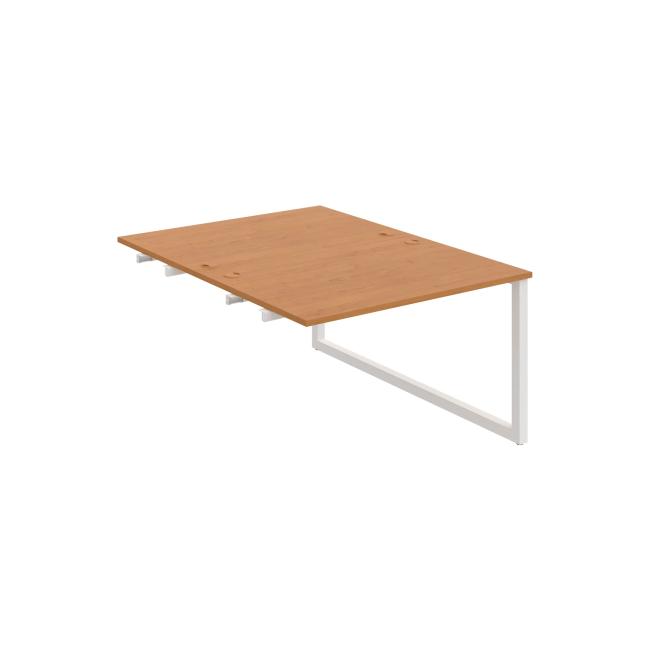 Werkbank UNI O, für Längsverkettung, 120 x 75,5 x 160 cm, Erle/Weiß