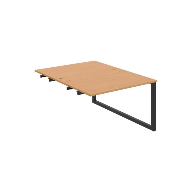 Werkbank UNI O, für Längsverkettung, 120x75,5x160 cm, Buche/schwarz