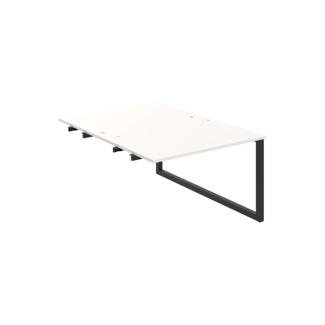 Werkbank UNI O, für Längsverkettung, 120x75,5x160 cm, weiß/schwarz