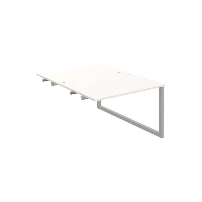 Werkbank UNI O, für Längsverkettung, 120x75,5x160 cm, weiß/grau