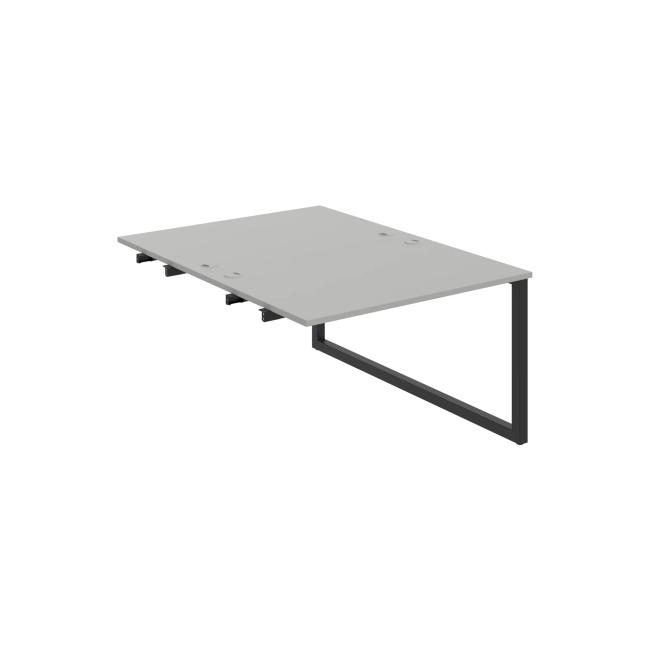 Werkbank UNI O, für Längsverkettung, 120x75,5x160 cm, grau/schwarz
