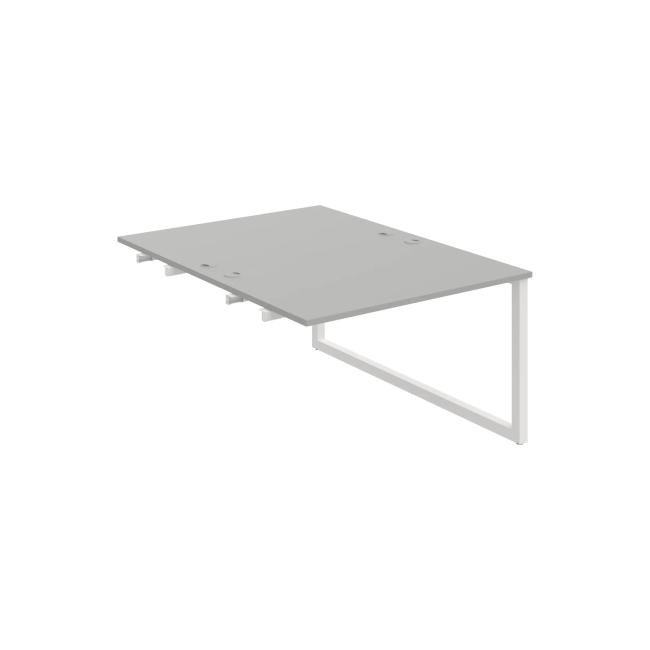 Werkbank UNI O, für Längsverkettung, 120x75,5x160 cm, grau/weiß