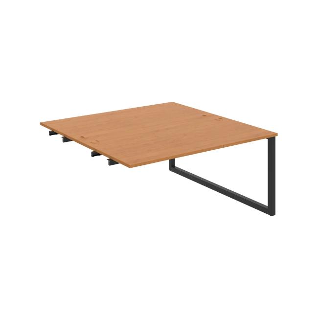Werkbank UNI O, für Längsverkettung, 160x75,5x160 cm, Erle/schwarz