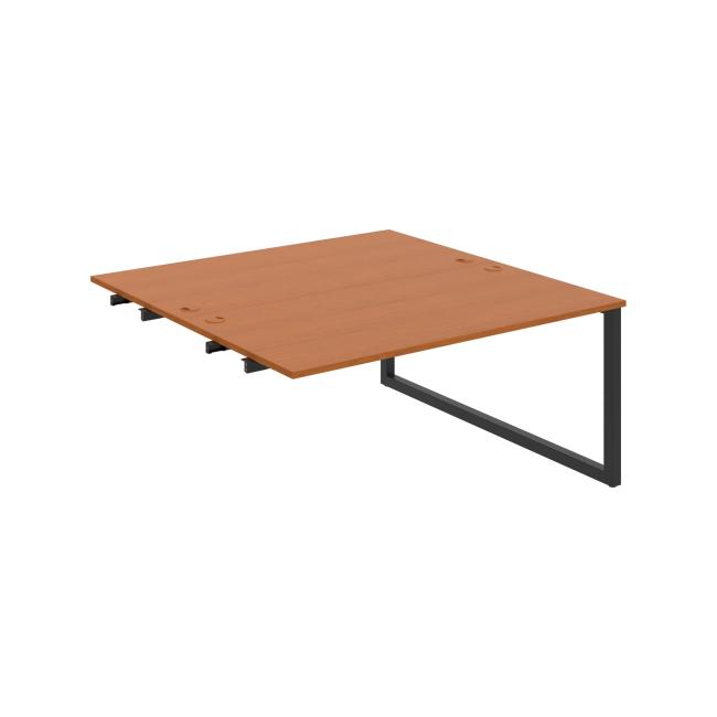 Werkbank UNI O, für Längsverkettung, 160x75,5x160 cm, Kirsche/Schwarz