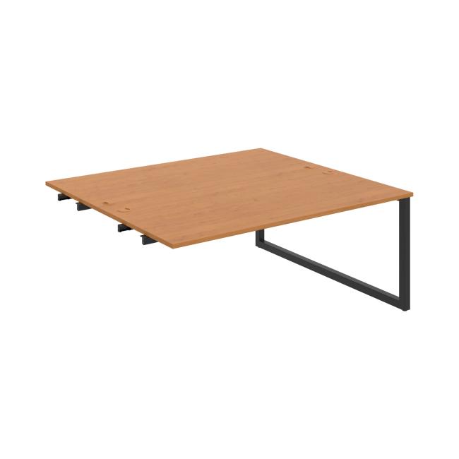 Werkbank UNI O, für Längsverkettung, 180x75,5x160 cm, Erle/schwarz