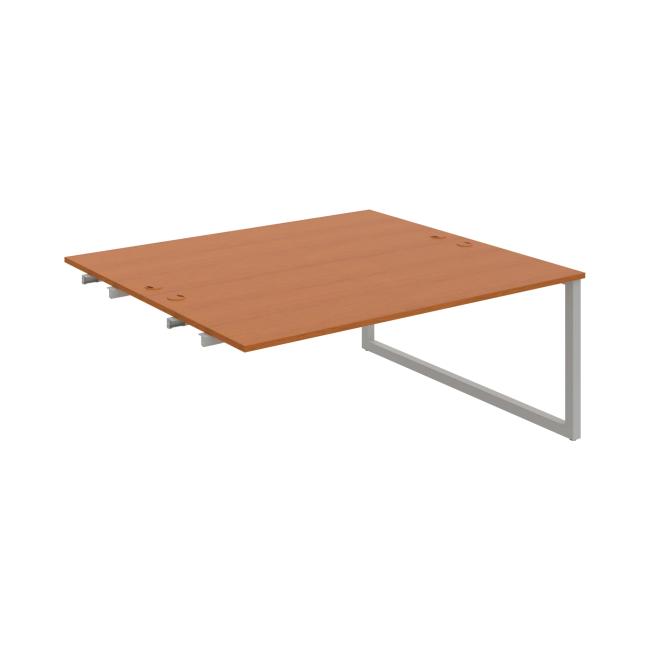 Werkbank UNI O, für Längsverkettung, 180x75,5x160 cm, Kirsche/Grau