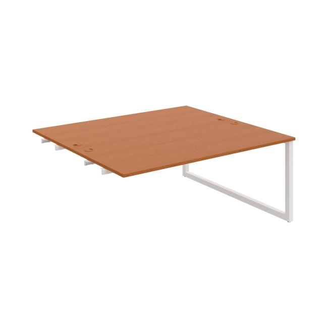 Werkbank UNI O, für Längsverkettung, 180x75,5x160 cm, Kirsche/Weiß