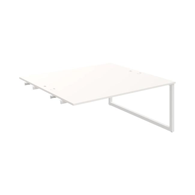 Werkbank UNI O, für Längsverkettung, 180x75,5x160 cm, weiß/weiß