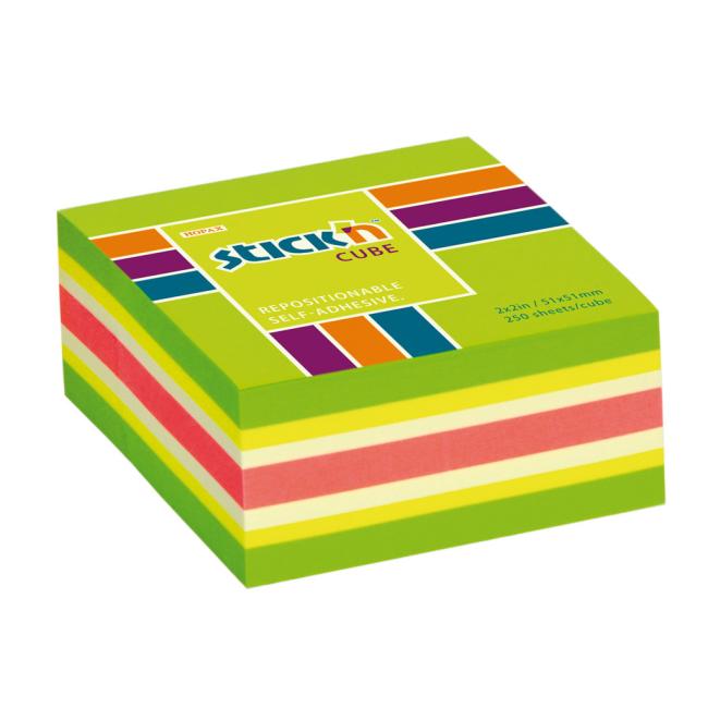 Stick'n Hopax Mini-Haftnotizzettel, 51 x 51 mm, Grünmix