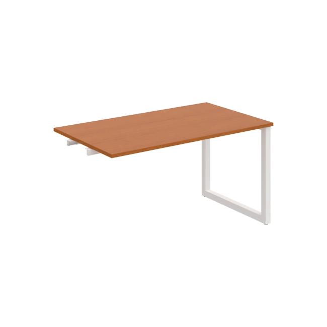 [ON919395] Konferenztisch UNI O, für Längsverkettung, 140 x 75,5 x 80 cm, Kirsche/Weiß