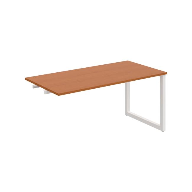 [ON919425] Konferenztisch UNI O, verkettbar, 160 x 75,5 x 80 cm, Kirsche/Weiß