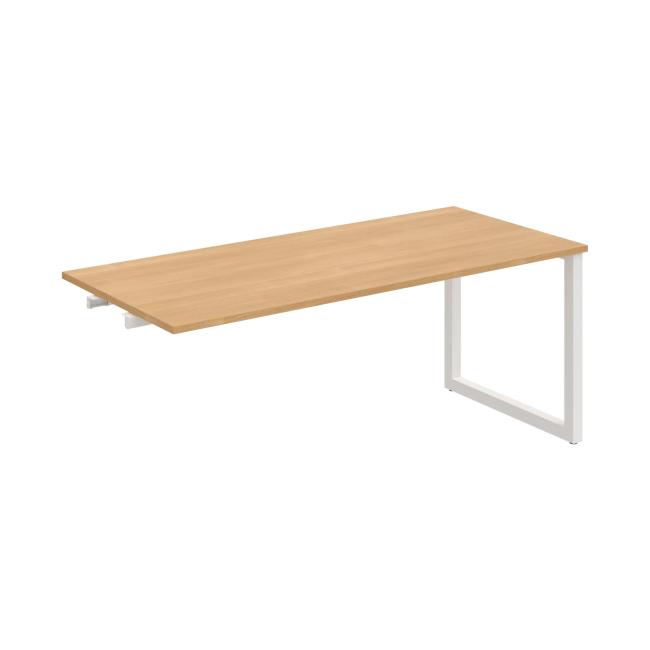 [ON919473] Besprechungstisch UNI O, für Längsverkettung, 180 x 75,5 x 80 cm, Eiche/Weiß
