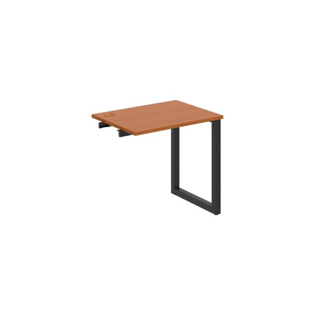 Werkbank UNI O, für Längsverkettung, 80x75,5x60 cm, Kirsche/Schwarz