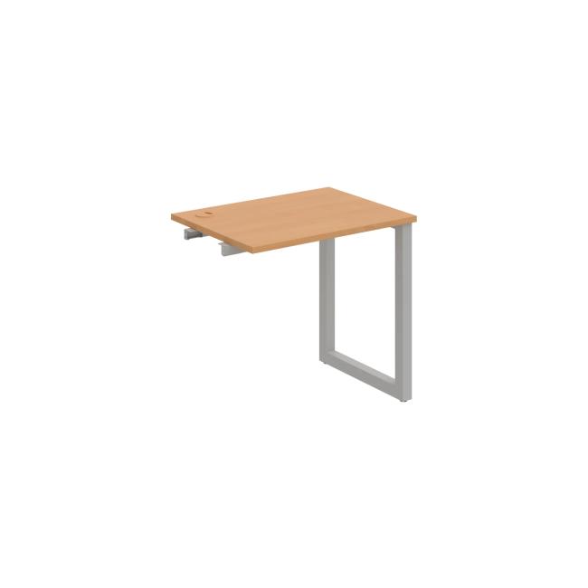 Werkbank UNI O, für Längsverkettung, 80x75,5x60 cm, Buche/grau