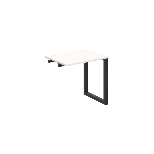 Werkbank UNI O, für Längsverkettung, 80x75,5x60 cm, weiß/schwarz