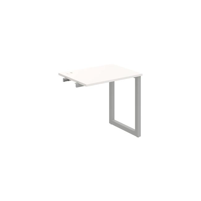 Werkbank UNI O, für Längsverkettung, 80x75,5x60 cm, weiß/grau