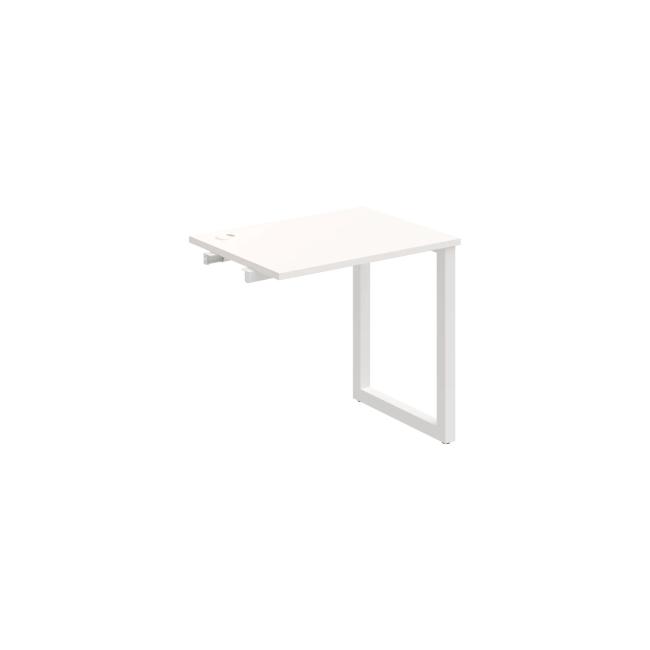 Werkbank UNI O, für Längsverkettung, 80x75,5x60 cm, weiß/weiß