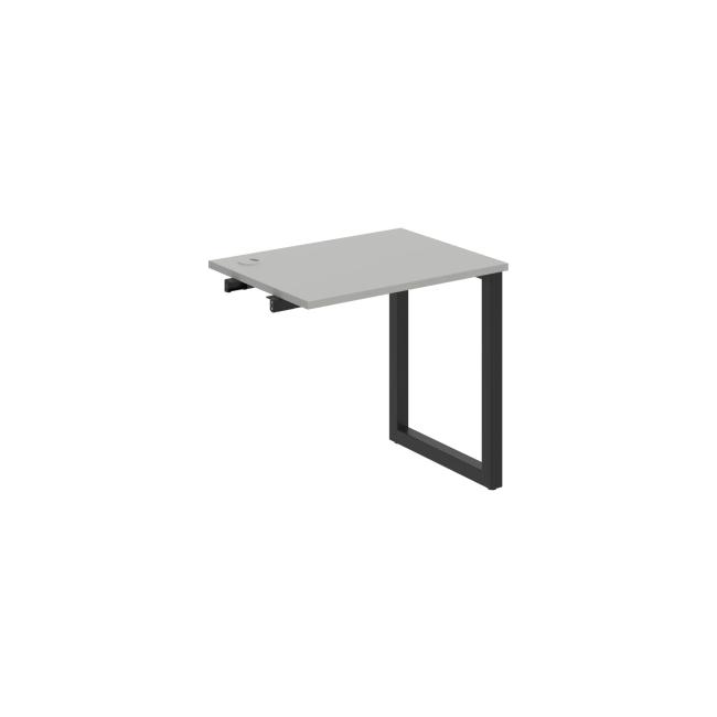 Werkbank UNI O, für Längsverkettung, 80x75,5x60 cm, grau/schwarz