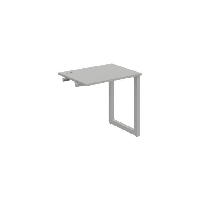 Werkbank UNI O, für Längsverkettung, 80x75,5x60 cm, grau/grau