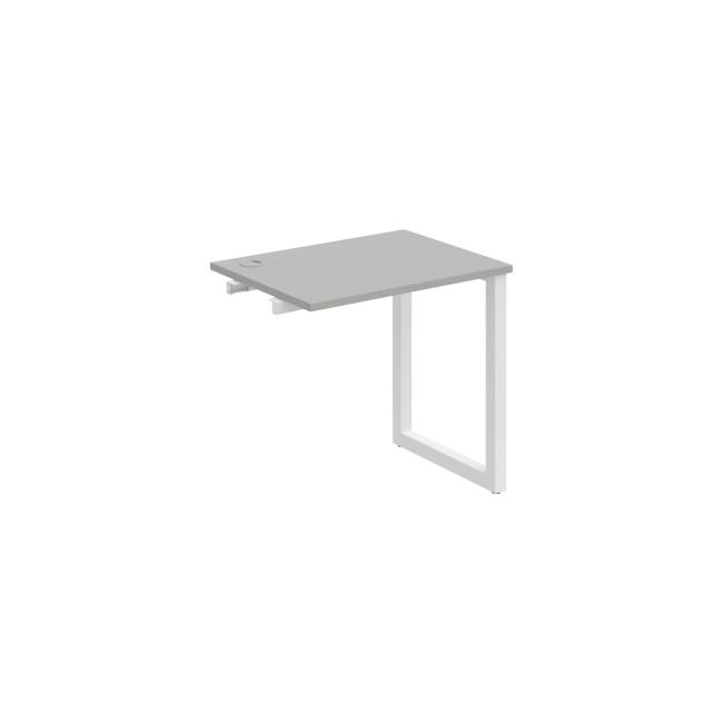 Werkbank UNI O, für Längsverkettung, 80x75,5x60 cm, grau/weiß