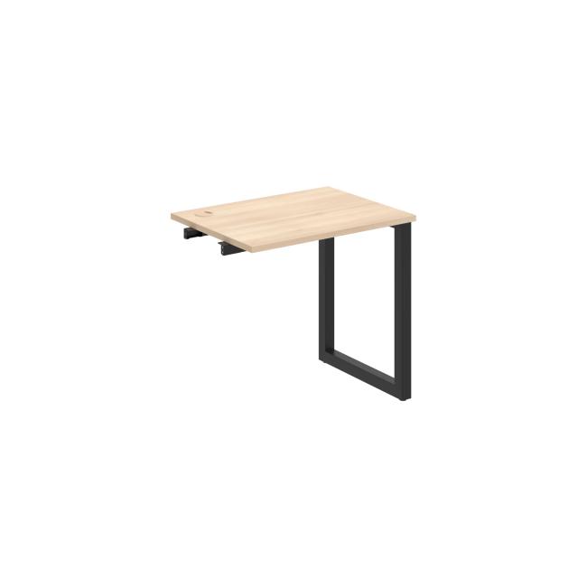Werkbank UNI O, für Längsverkettung, 80x75,5x60 cm, Akazie/schwarz