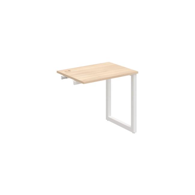 Werkbank UNI O, zum Verketten, 80x75,5x60 cm, Akazie/weiß
