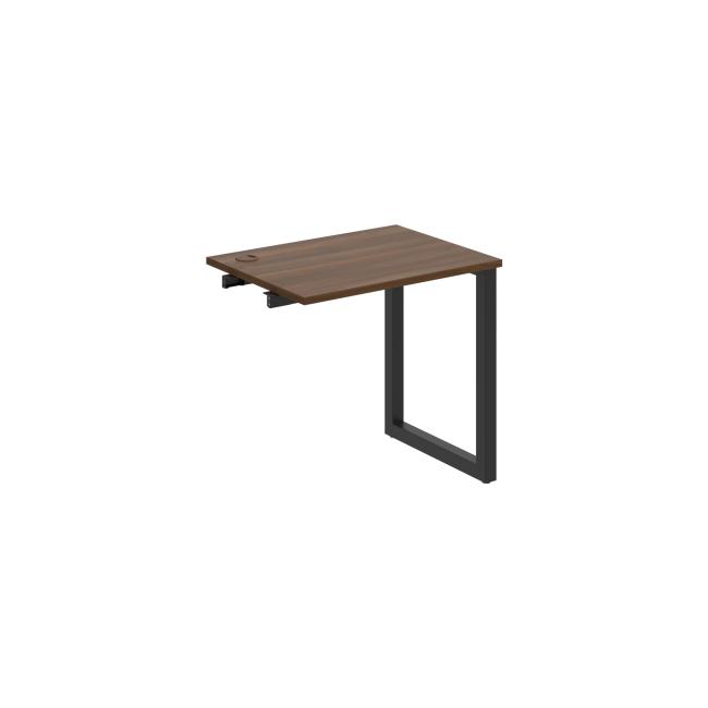 Werkbank UNI O, für Längsverkettung, 80x75,5x60 cm, Nussbaum/Schwarz