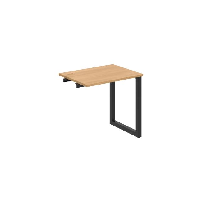 Werkbank UNI O, für Längsverkettung, 80x75,5x60 cm, Eiche/Schwarz