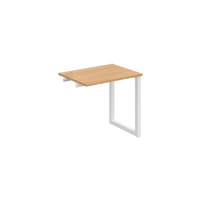 Werkbank UNI O, für Längsverkettung, 80x75,5x60 cm, Eiche/Weiß