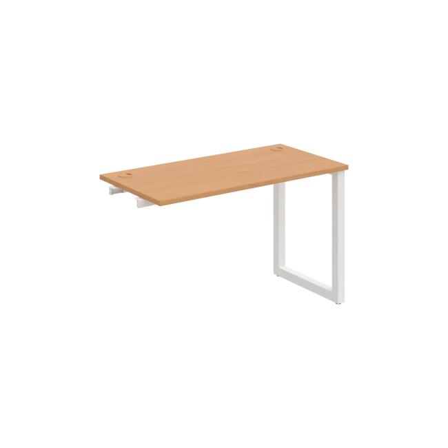 Werkbank UNI O, für Längsverkettung, 120 x 75,5 x 60 cm, Buche/Weiß