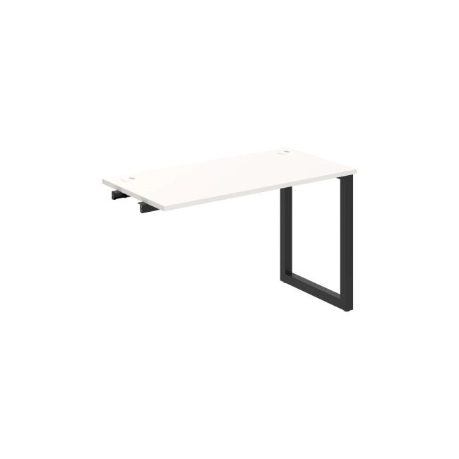 Werkbank UNI O, für Längsverkettung, 120x75,5x60 cm, weiß/schwarz