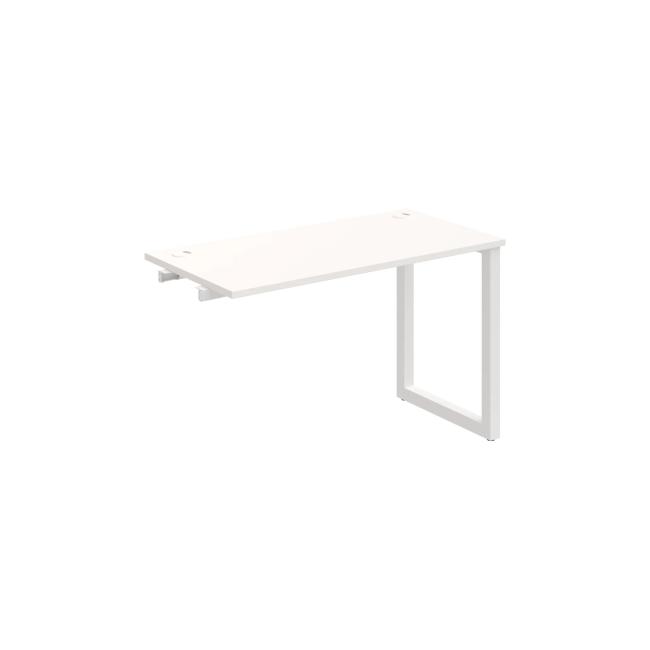 Werkbank UNI O, für Längsverkettung, 120 x 75,5 x 60 cm, weiß/weiß