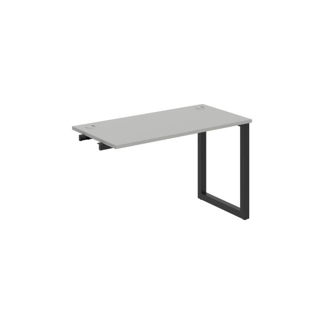 Werkbank UNI O, für Längsverkettung, 120x75,5x60 cm, grau/schwarz