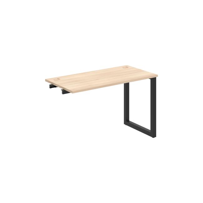 Werkbank UNI O, für Längsverkettung, 120 x 75,5 x 60 cm, Akazie/schwarz