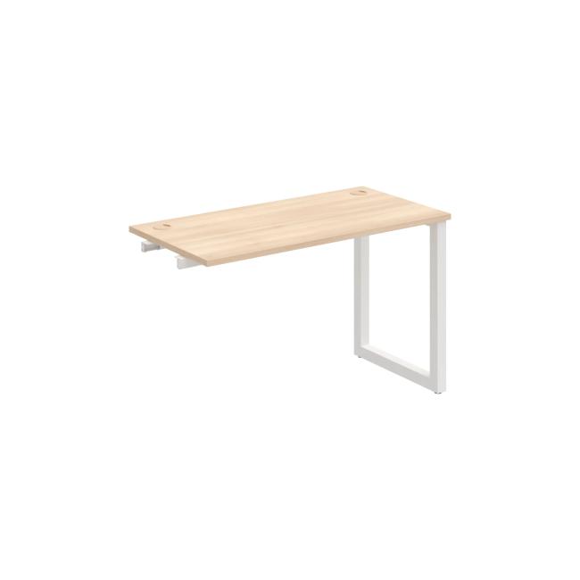 Werkbank UNI O, für Längsverkettung, 120 x 75,5 x 60 cm, Akazie/weiß